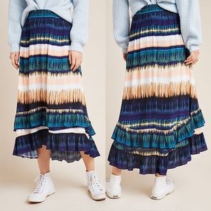 Anthropologie Patrizia Ruffled Maxi Skirt